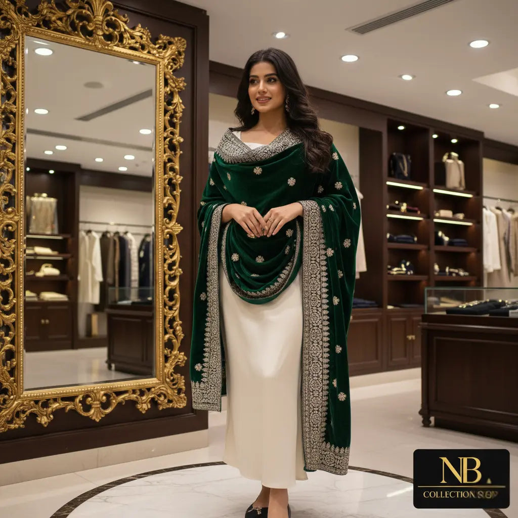 Women's Velvet Shawls NB Collection Shop