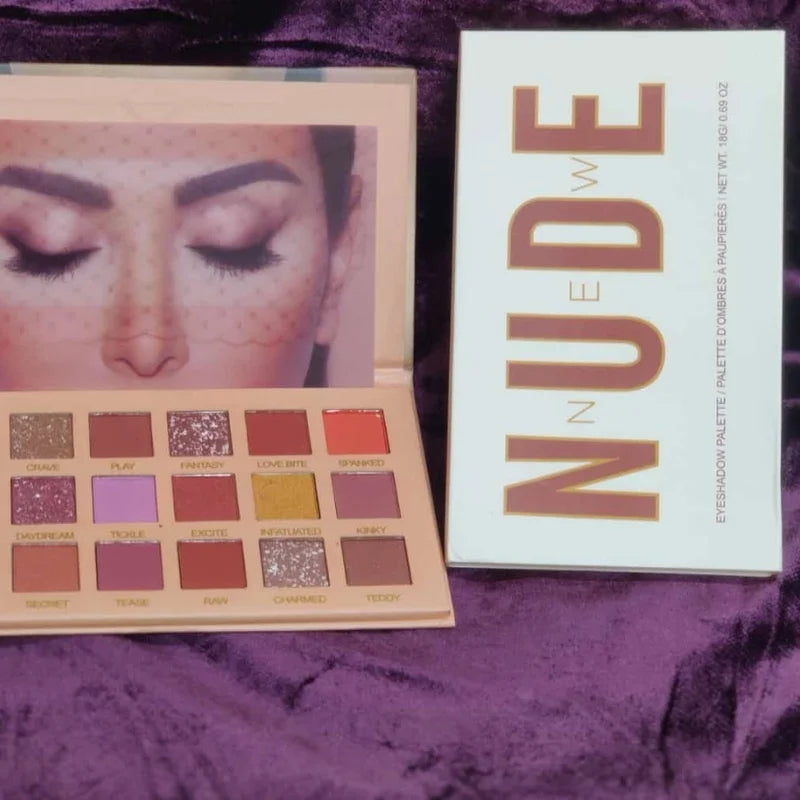18 Colors Nude Eyeshadow Palette | Matte & Shimmer Pigmented Shades, Long-Lasting NB Collection Shop