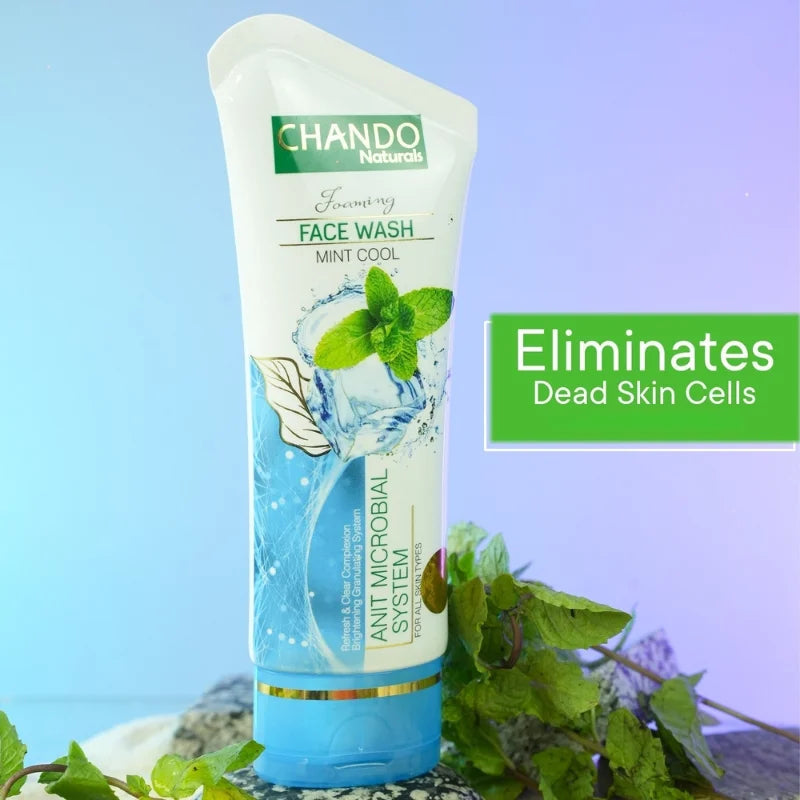 Face Wash | Chando Naturals Mint Cool Anti-Microbial Face Wash 100ml Daily Cleanser for Oily and Acne-Prone Skin NB Collection Shop