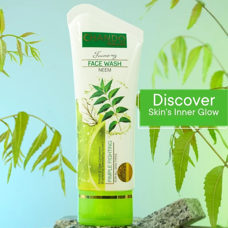 Face Wash | Chando Naturals Neem Pimple Fighting Face Wash 100ml Daily Cleanser for Oily and Acne-Prone Skin NB Collection Shop