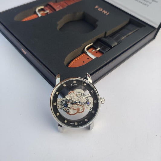 Men's Premium Stainless Steel Watch Set - 3-Piece Set with Interchangeable Straps NB Collection Shop