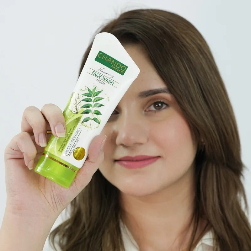 Face Wash | Chando Naturals Neem Pimple Fighting Face Wash 100ml Daily Cleanser for Oily and Acne-Prone Skin NB Collection Shop