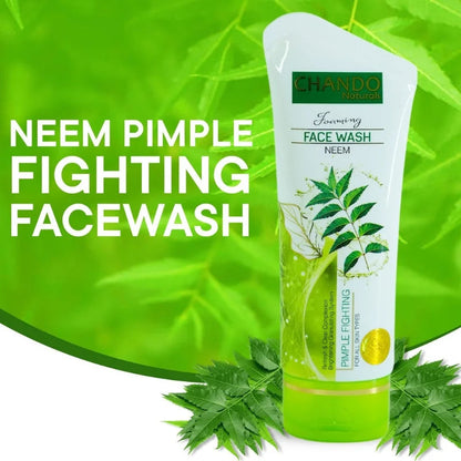 Face Wash | Chando Naturals Neem Pimple Fighting Face Wash 100ml Daily Cleanser for Oily and Acne-Prone Skin NB Collection Shop