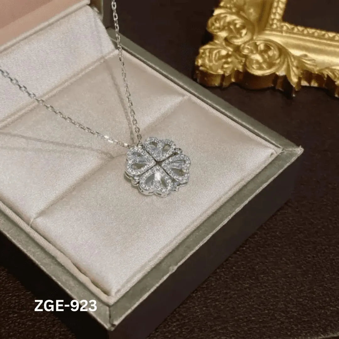 2 in 1 4 Leaf Clover Magnetic Necklace (ZGE-923) NB Collection Shop
