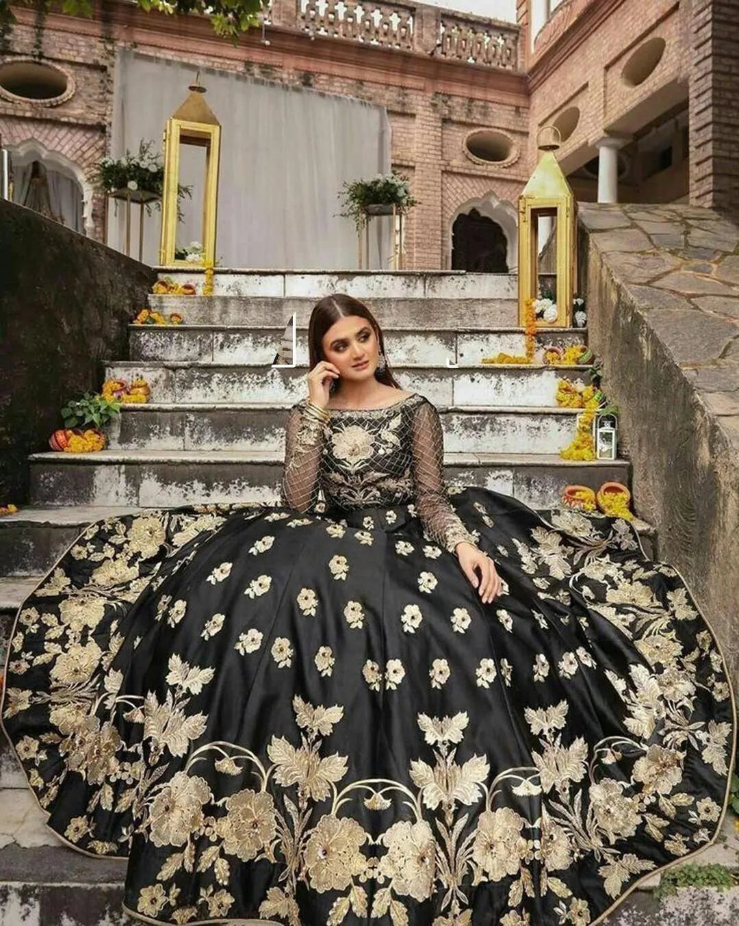 2 Pcs Women's Stitched Shamoz Silk Embroidered Lehenga NB Collection Shop
