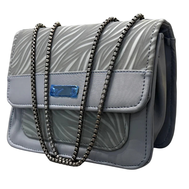 Luxury Women’s Shoulder Bag in Grey Faux Leather for Casual, Work, and Formal Use NB Collection Shop