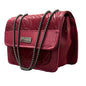 Luxury Women’s Shoulder Bag in Maroon Faux Leather for Casual, Work, and Formal Use NB Collection Shop