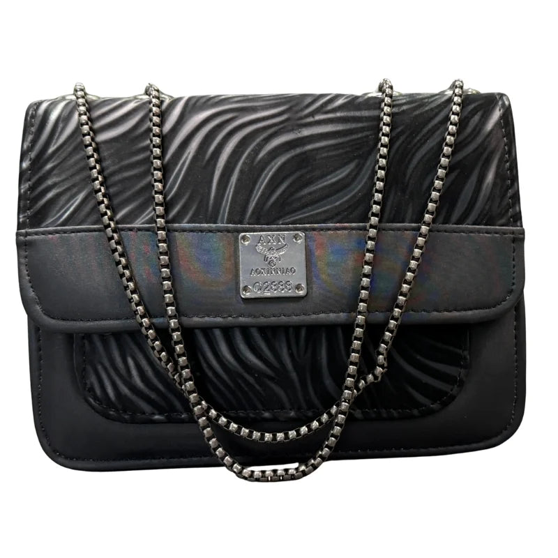 Luxury Women’s Shoulder Bag in Charcoal Black Faux Leather for Casual, Work, and Formal Use NB Collection Shop