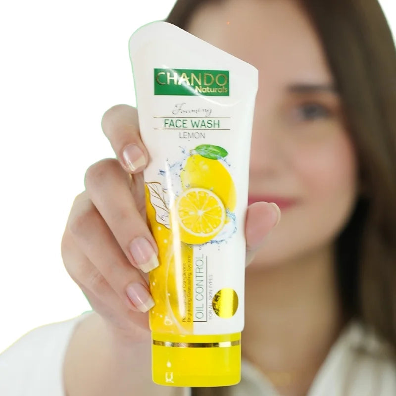 Face Wash | Chando Naturals Lemon Oil Control Face Wash 100ml Gentle Cleanser for Oily and Combination Skin NB Collection Shop