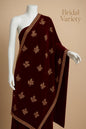 Luxurious Velvet Embroidered Shawl - 1 Pcs in Black, Blue, and Maroon NB Collection Shop