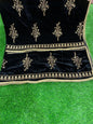 Luxurious Velvet Embroidered Shawl - 1 Pcs in Black, Blue, and Maroon NB Collection Shop