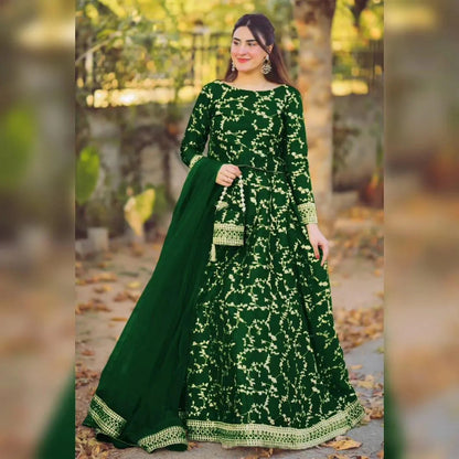 3 Pcs Women's Stitched Shamoz Silk Embroidered Lehenga Choli NB Collection Shop