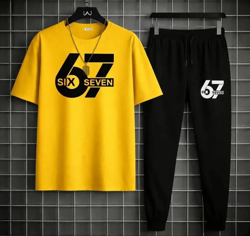 2 Pcs Men's Polyester Printed Track Suit NB Collection Shop