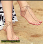2-Piece Golden Layered Chain Anklet Set - Adjustable Festive Foot Jewelry for Eid & Weddings NB Collection Shop