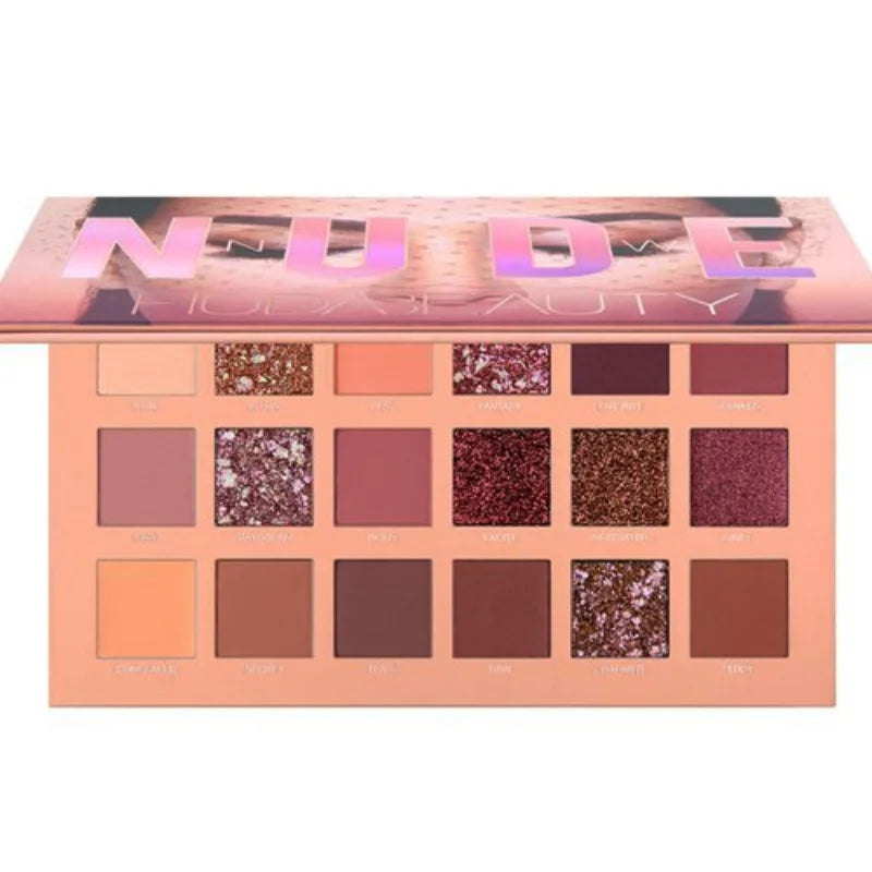 18 Colors Nude Eyeshadow Palette | Matte & Shimmer Pigmented Shades, Long-Lasting NB Collection Shop