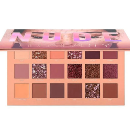 18 Colors Nude Eyeshadow Palette | Matte & Shimmer Pigmented Shades, Long-Lasting NB Collection Shop