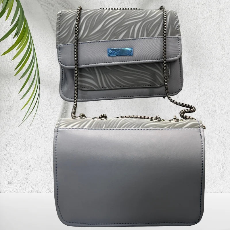 Luxury Women’s Shoulder Bag in Grey Faux Leather for Casual, Work, and Formal Use NB Collection Shop