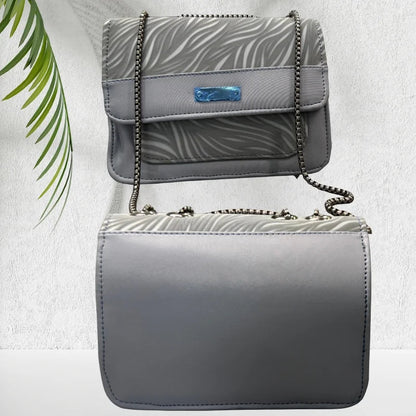 Luxury Women’s Shoulder Bag in Grey Faux Leather for Casual, Work, and Formal Use NB Collection Shop