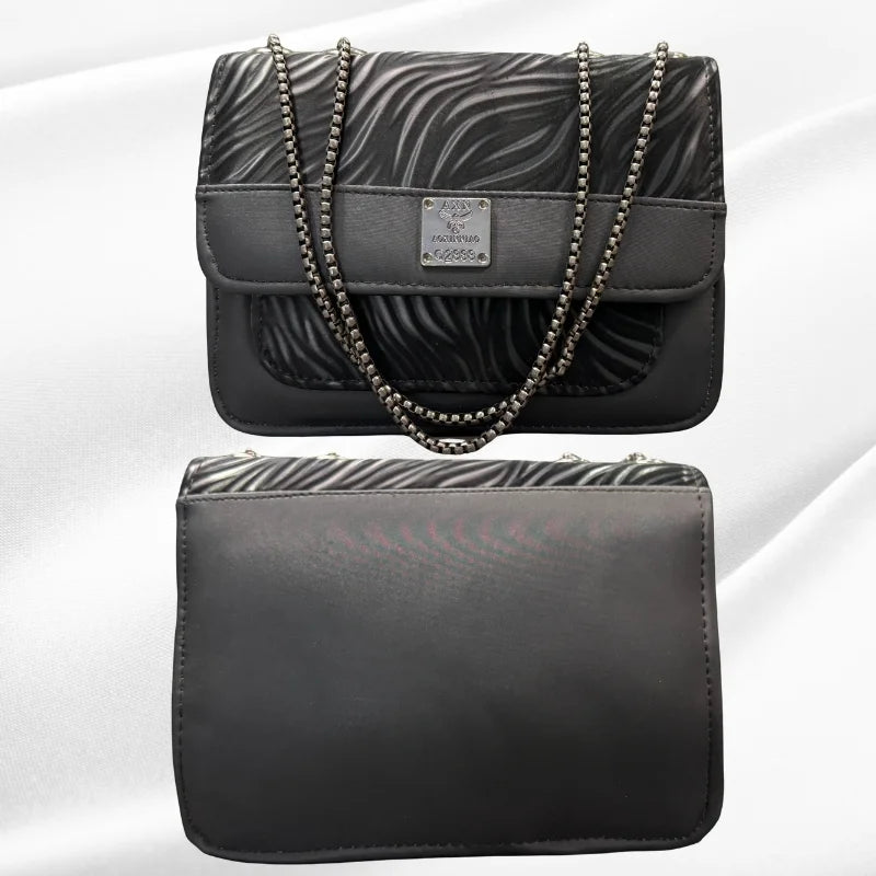 Luxury Women’s Shoulder Bag in Charcoal Black Faux Leather for Casual, Work, and Formal Use NB Collection Shop