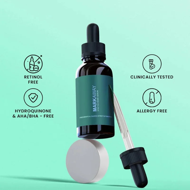 Markaway Stretch Mark Serum 30ml | Herbal Formula for Scars & Skin Elasticity NB Collection Shop