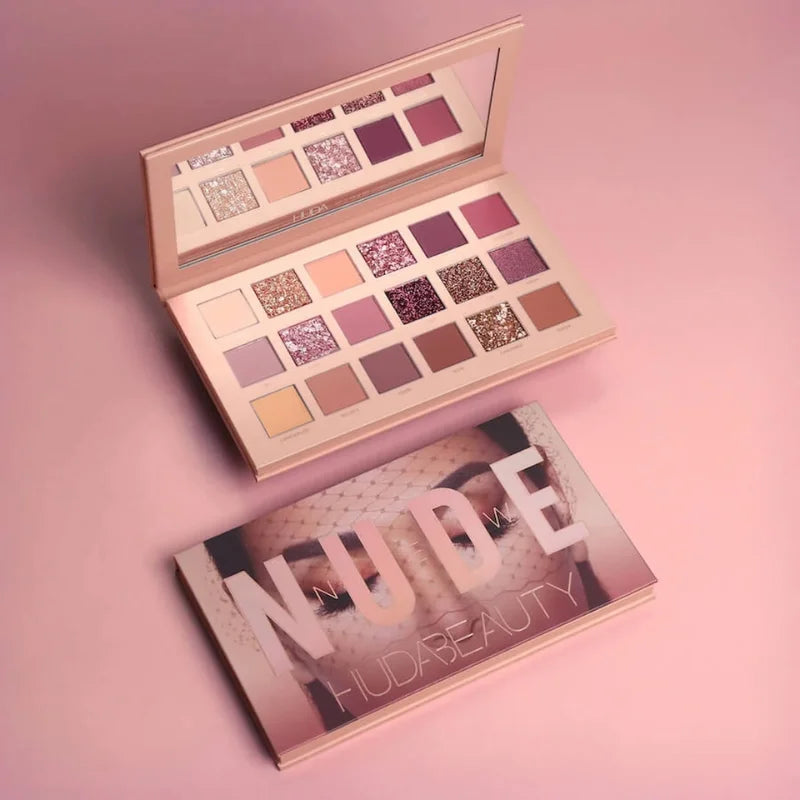 18 Colors Nude Eyeshadow Palette | Matte & Shimmer Pigmented Shades, Long-Lasting NB Collection Shop
