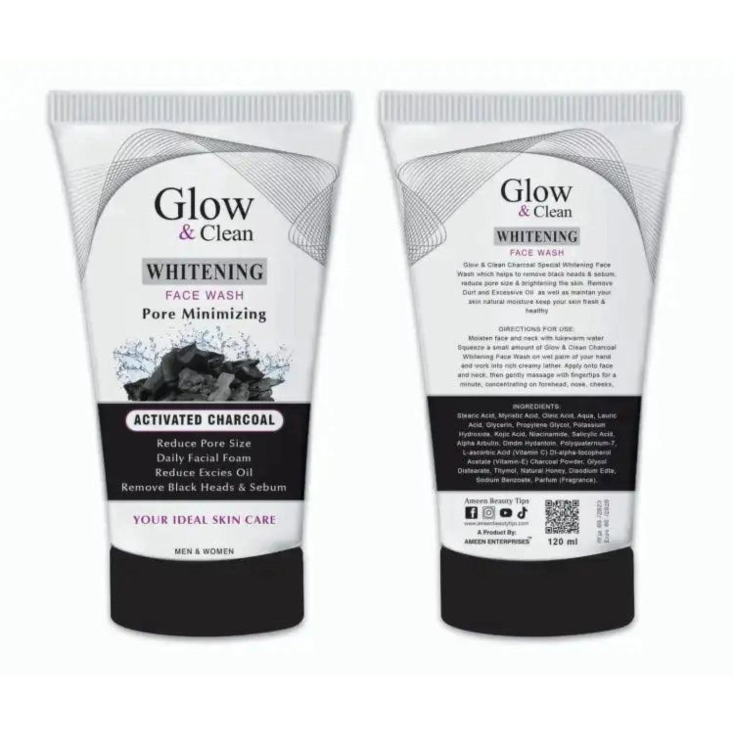 Glow & Clean Charcoal Face Wash | Deep Cleansing Oil Control & Pore Care NB Collection Shop
