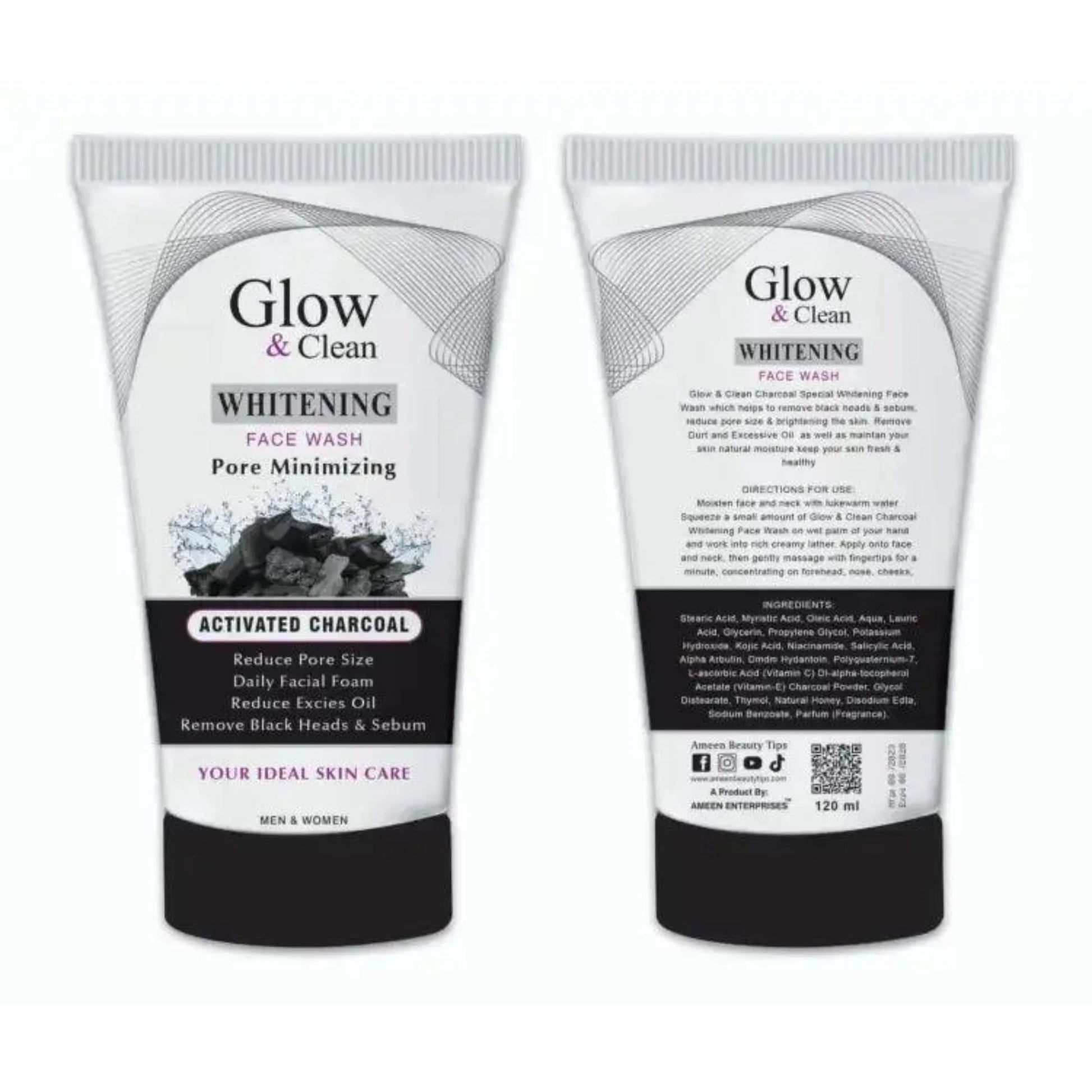Glow & Clean Charcoal Face Wash | Deep Cleansing Oil Control & Pore Care NB Collection Shop