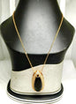 Elegant Bold Crystal Alloy Pendant - Luxury Bridal & Daily Wear Necklace in Red, Black & Gold NB Collection Shop