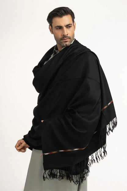 1 Pc Men's Wool Plain Shawl