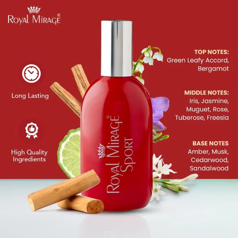 Royal Mirage Sport Eau De Cologne 120ml | Long-Lasting Refreshing Unisex Perfume NB Collection Shop