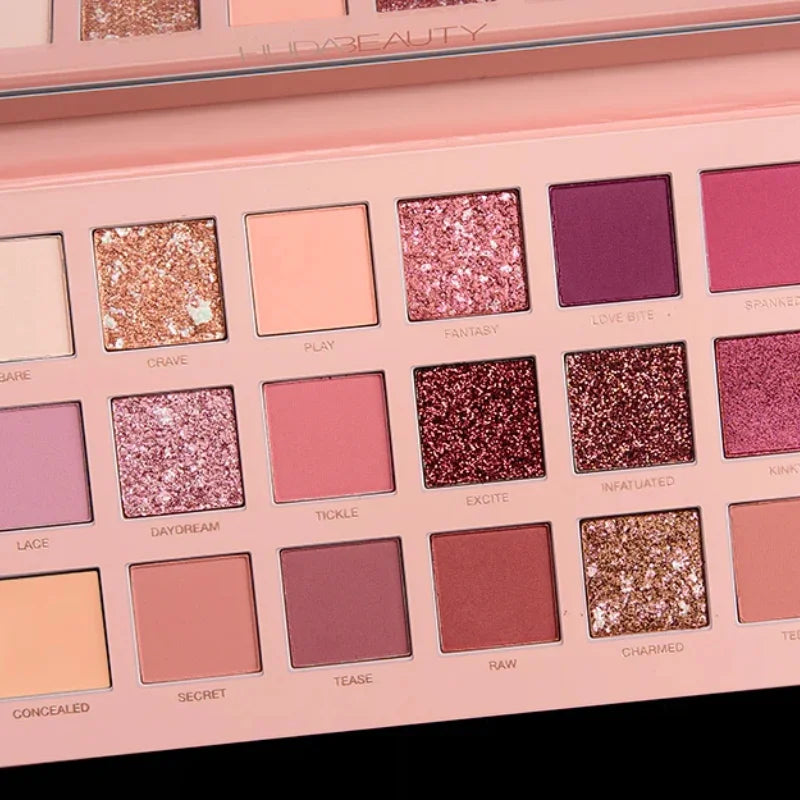 18 Colors Nude Eyeshadow Palette | Matte & Shimmer Pigmented Shades, Long-Lasting NB Collection Shop