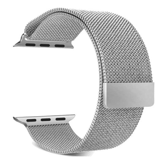Silver | Apple Watch Milanese Magnetic Loop Strap | Stainless Steel Band  | 42mm / 44mm / 45mm NB Collection Shop