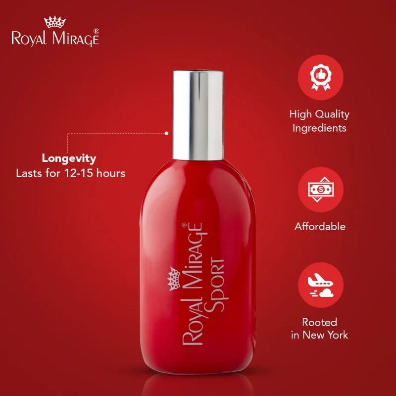 Royal Mirage Sport Eau De Cologne 120ml | Long-Lasting Refreshing Unisex Perfume NB Collection Shop