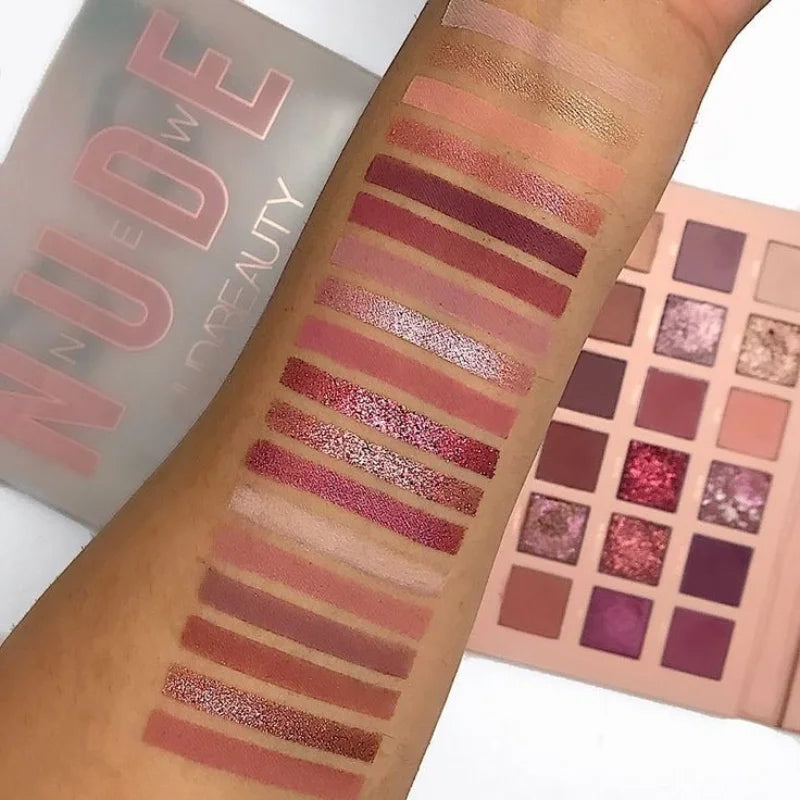 18 Colors Nude Eyeshadow Palette | Matte & Shimmer Pigmented Shades, Long-Lasting NB Collection Shop