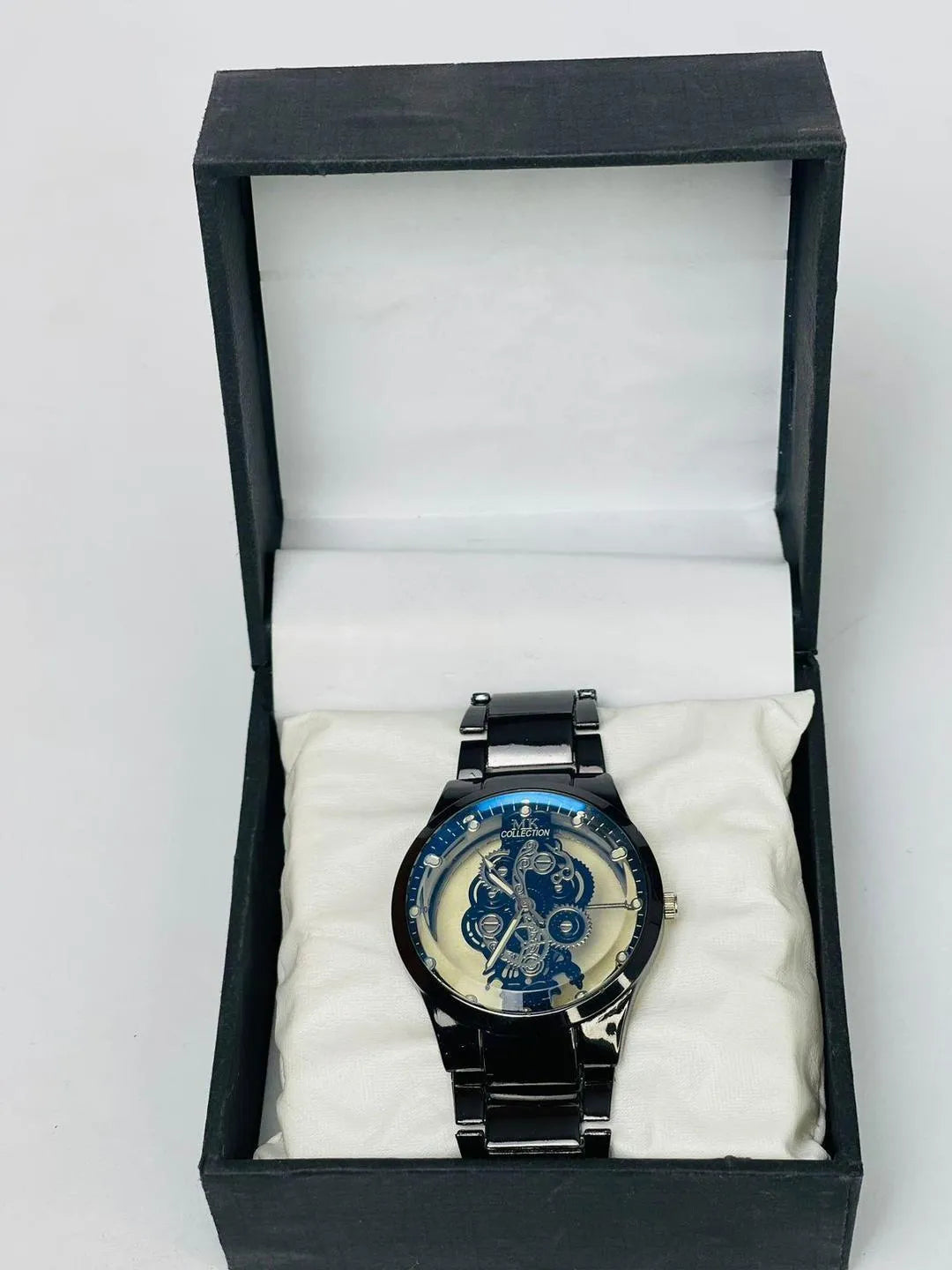 Men's Luxury Watch - 1 Pc Stainless Steel Chain Strap in Black and Golden NB Collection Shop