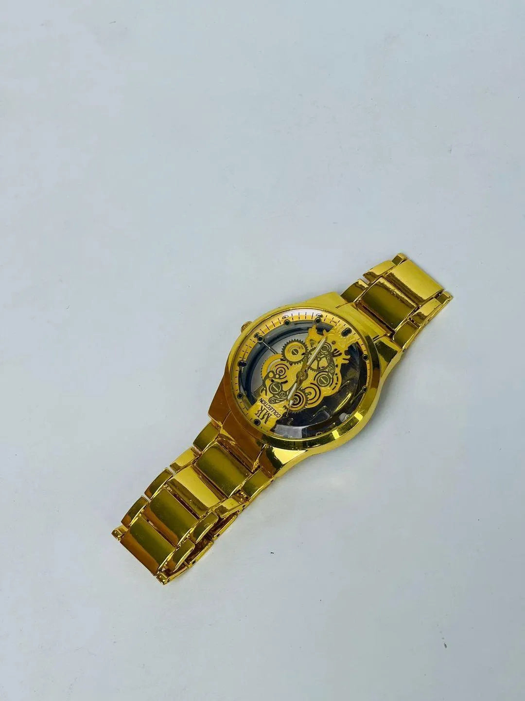 Men's Luxury Watch - 1 Pc Stainless Steel Chain Strap in Black and Golden NB Collection Shop
