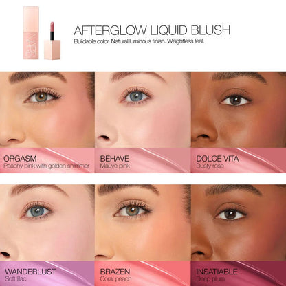 Dolce Vita | NARS Afterglow Liquid Blush 7ml Buildable Hydrating Blush with Sodium Hyaluronate and Vegan Protein NB Collection Shop