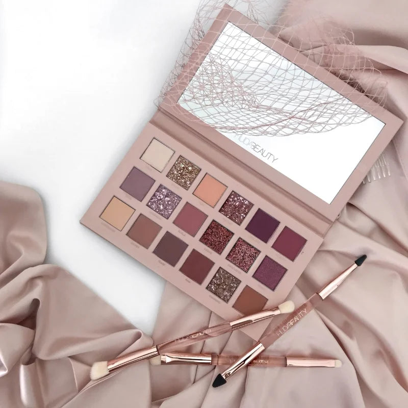 18 Colors Nude Eyeshadow Palette | Matte & Shimmer Pigmented Shades, Long-Lasting NB Collection Shop