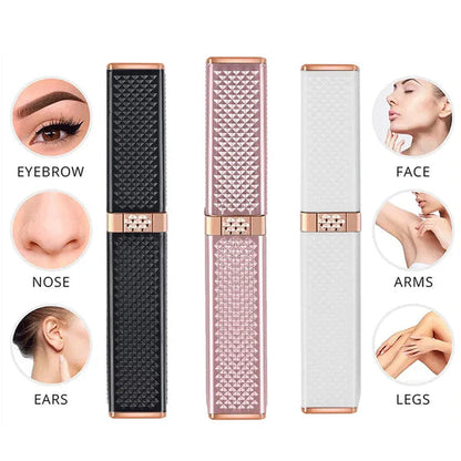 2-in-1 Flawless Facial Hair Remover & Eyebrow Trimmer | USB Rechargeable, Painless & Portable | Black NB Collection Shop