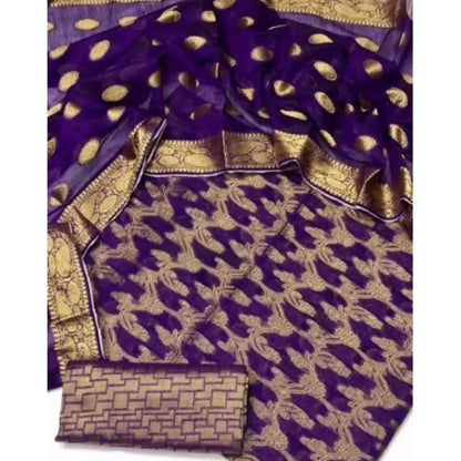 3 Pcs Women's Unstitched Cotton Jacquard Printed Suit NB Collection Shop