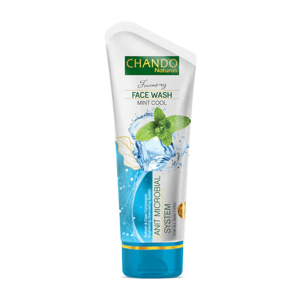 Face Wash | Chando Naturals Mint Cool Anti-Microbial Face Wash 100ml Daily Cleanser for Oily and Acne-Prone Skin NB Collection Shop