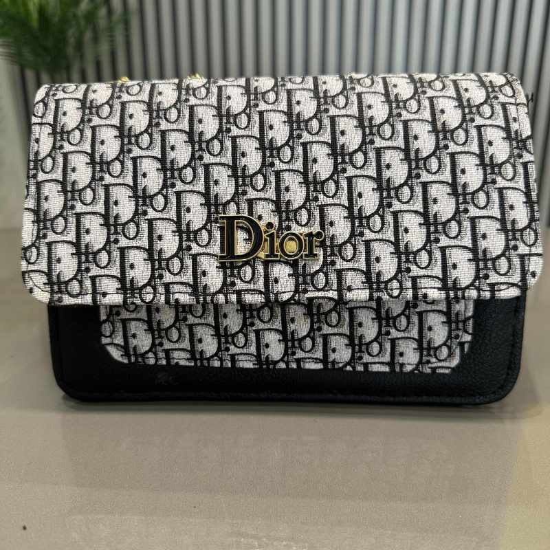 Black | Dior Oblique Canvas & Leather Flap Clutch | Luxury Designer Handbag for Women NB Collection Shop