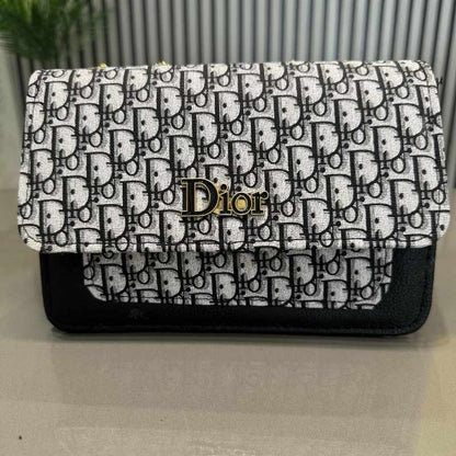Black | Dior Oblique Canvas & Leather Flap Clutch | Luxury Designer Handbag for Women NB Collection Shop