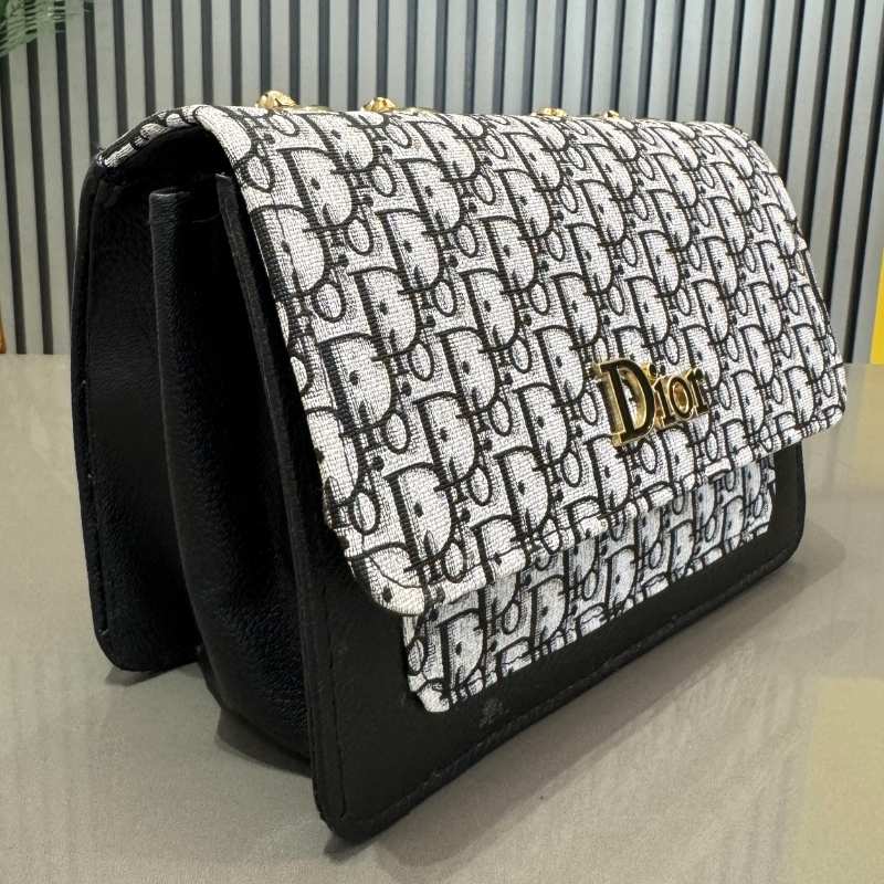 Black | Dior Oblique Canvas & Leather Flap Clutch | Luxury Designer Handbag for Women NB Collection Shop