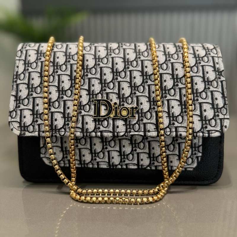 Black | Dior Oblique Canvas & Leather Flap Clutch | Luxury Designer Handbag for Women NB Collection Shop