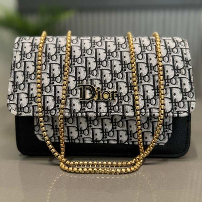 Black | Dior Oblique Canvas & Leather Flap Clutch | Luxury Designer Handbag for Women NB Collection Shop