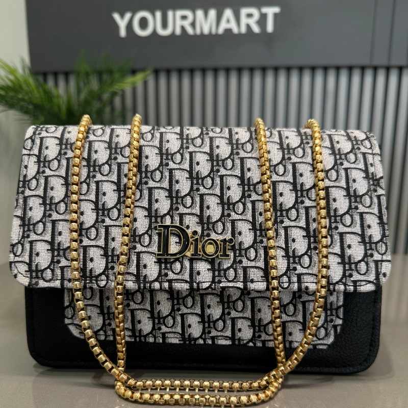 Black | Dior Oblique Canvas & Leather Flap Clutch | Luxury Designer Handbag for Women NB Collection Shop
