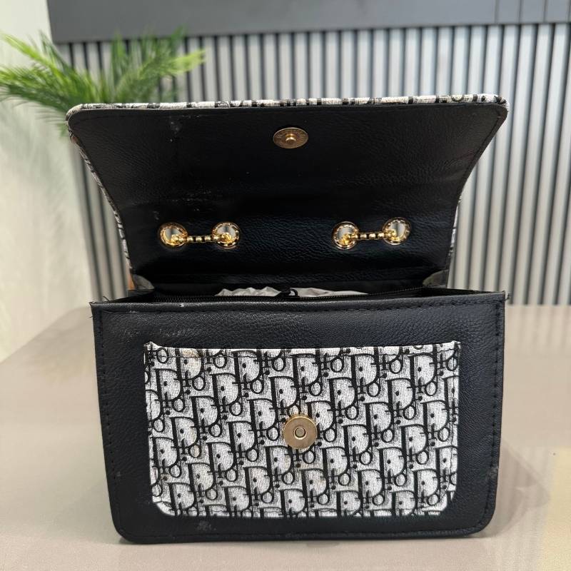 Black | Dior Oblique Canvas & Leather Flap Clutch | Luxury Designer Handbag for Women NB Collection Shop