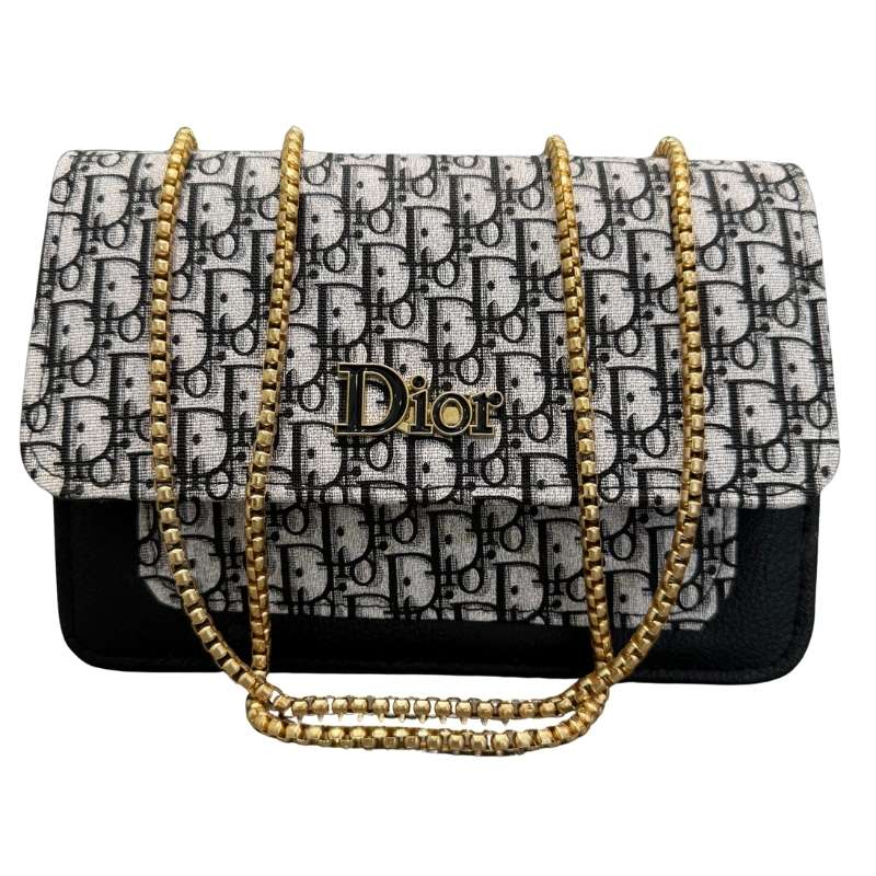 Black | Dior Oblique Canvas & Leather Flap Clutch | Luxury Designer Handbag for Women NB Collection Shop