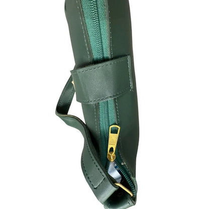 Crescent Leather Luxury Shoulder Bag for Women | Deep Green NB Collection Shop